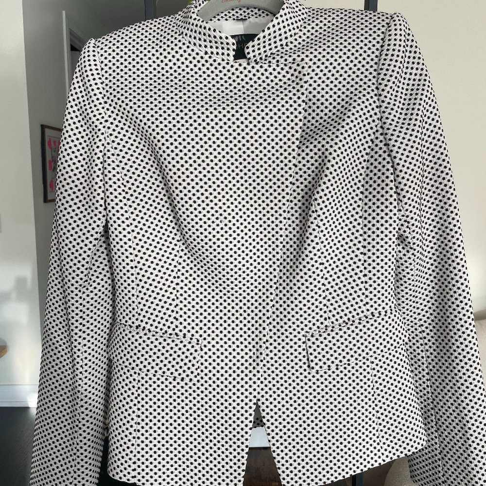 RACHEL ZOE Polka Dot Embroidered Blazer Size 8